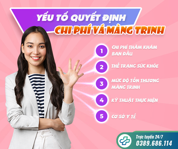 Chi phí vá màng trinh an toàn, thẩm mỹ bao nhiêu?